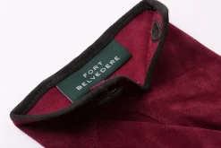 Burgundy Suede Unlined Leather Gloves