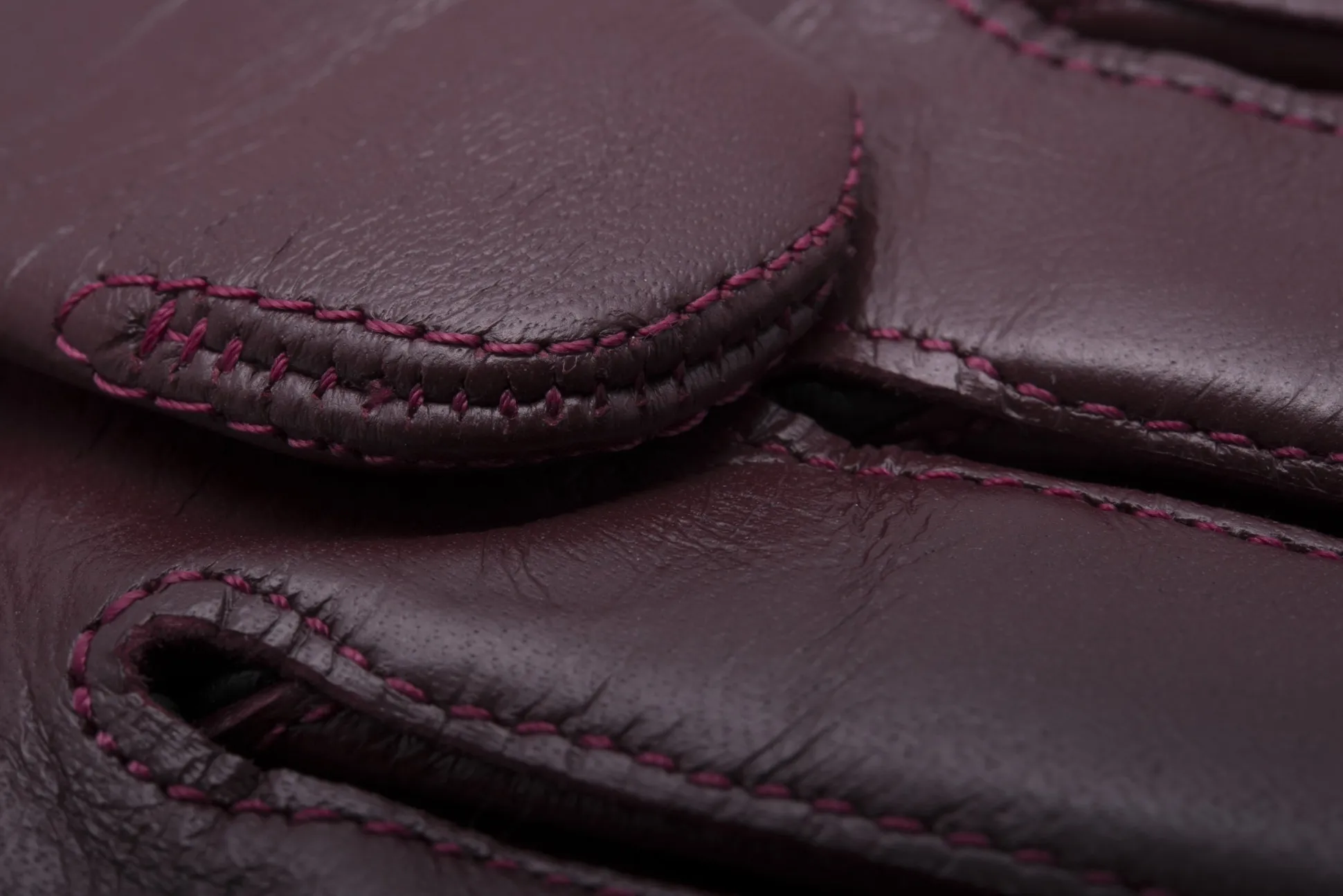 Burgundy Touchscreen Lamb Nappa Leather Dress Gloves