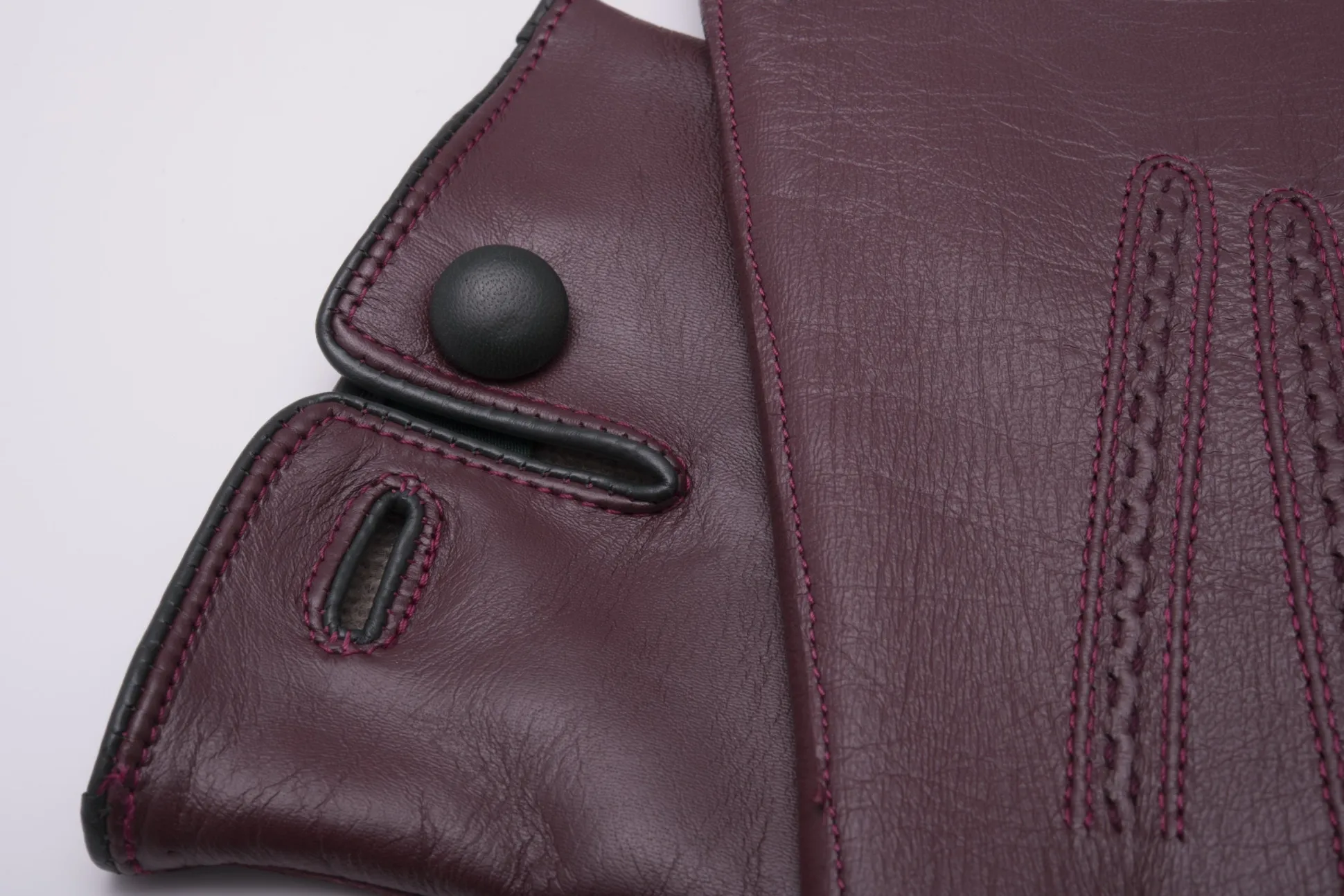 Burgundy Touchscreen Lamb Nappa Leather Dress Gloves