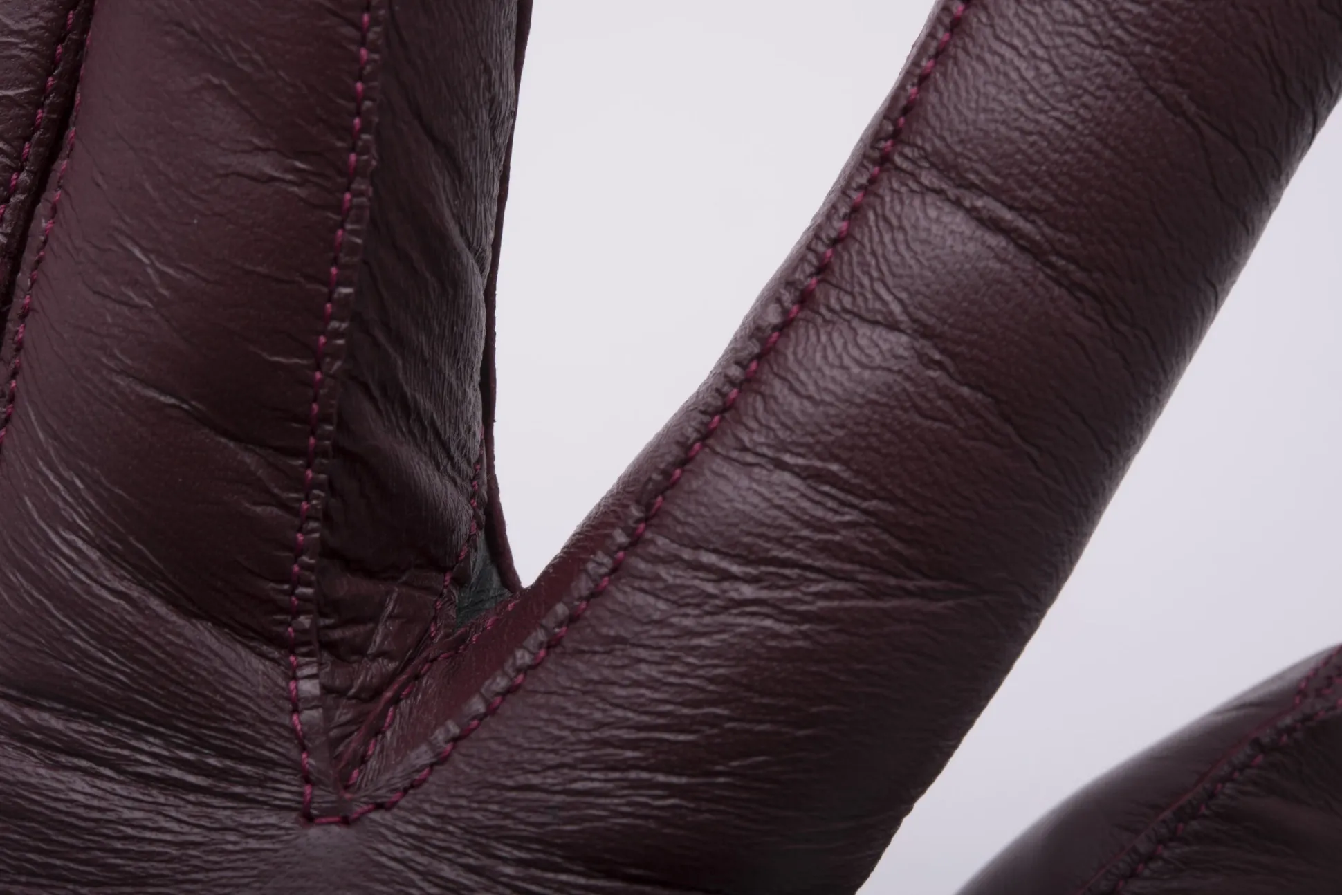 Burgundy Touchscreen Lamb Nappa Leather Dress Gloves
