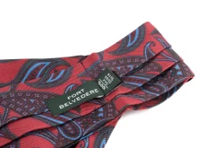 Burnt Orange Paisley Silk Ascot