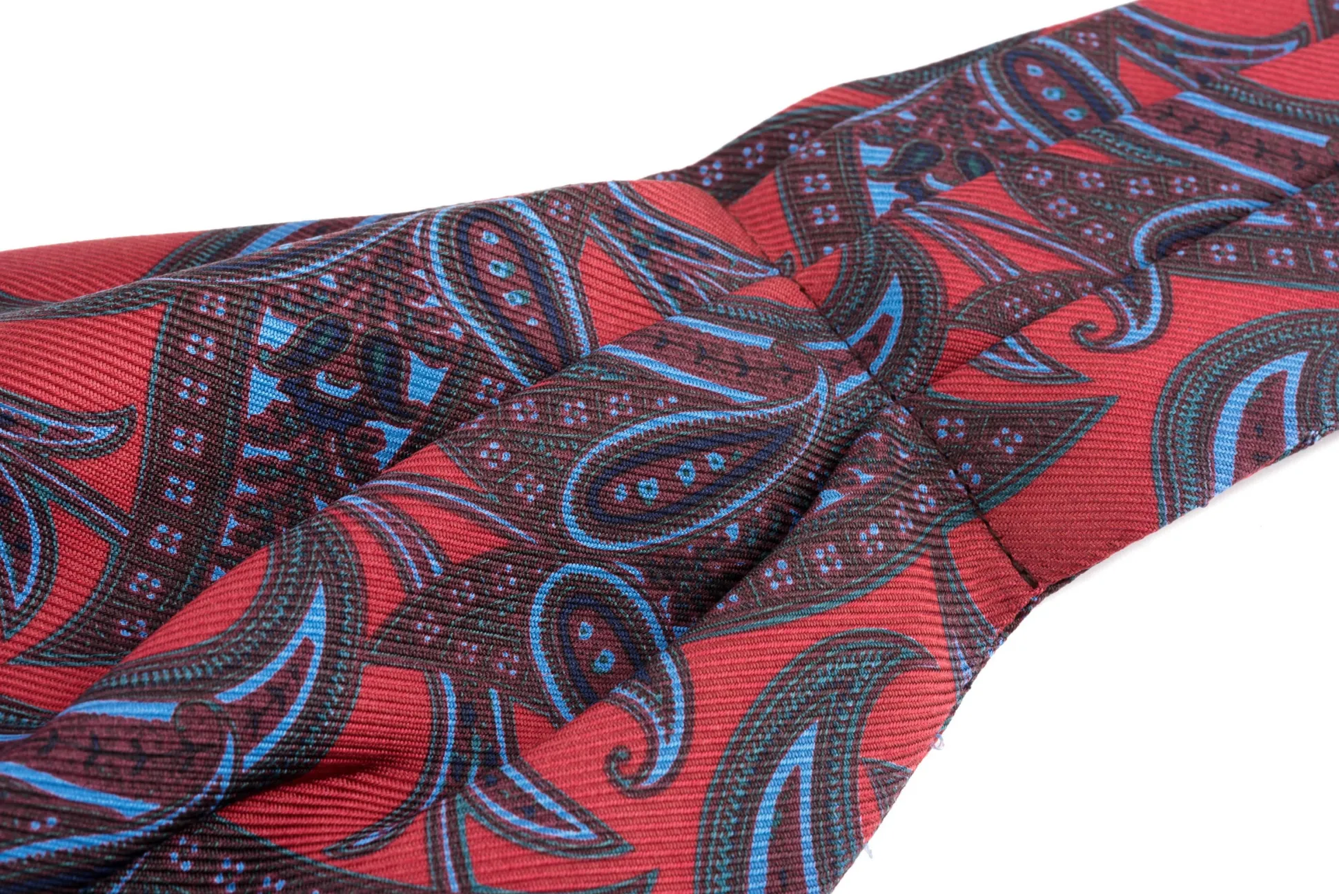 Burnt Orange Paisley Silk Ascot