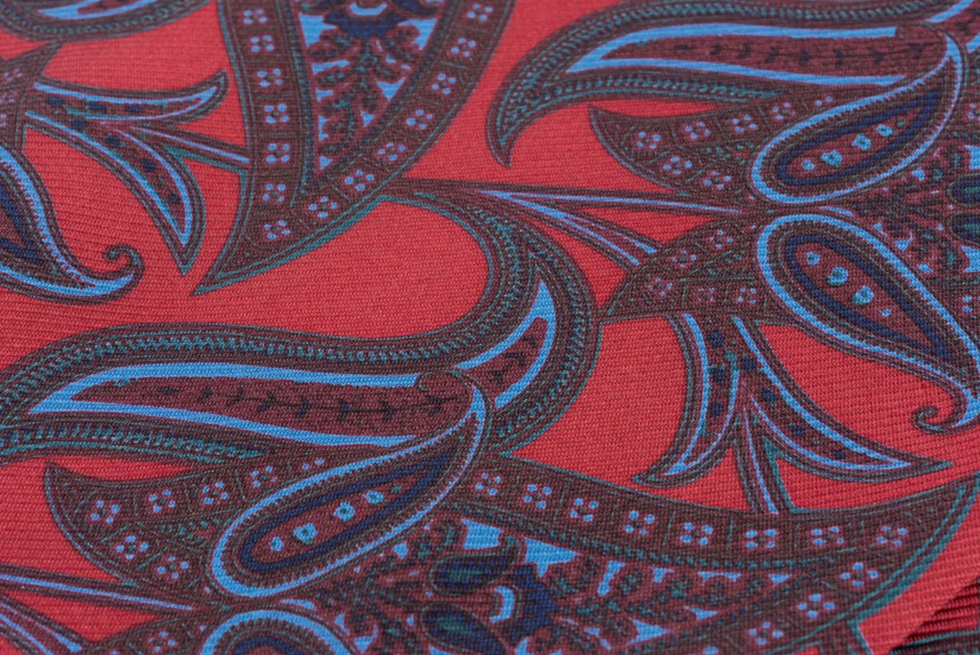 Burnt Orange Paisley Silk Ascot