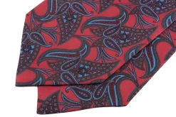Burnt Orange Paisley Silk Ascot