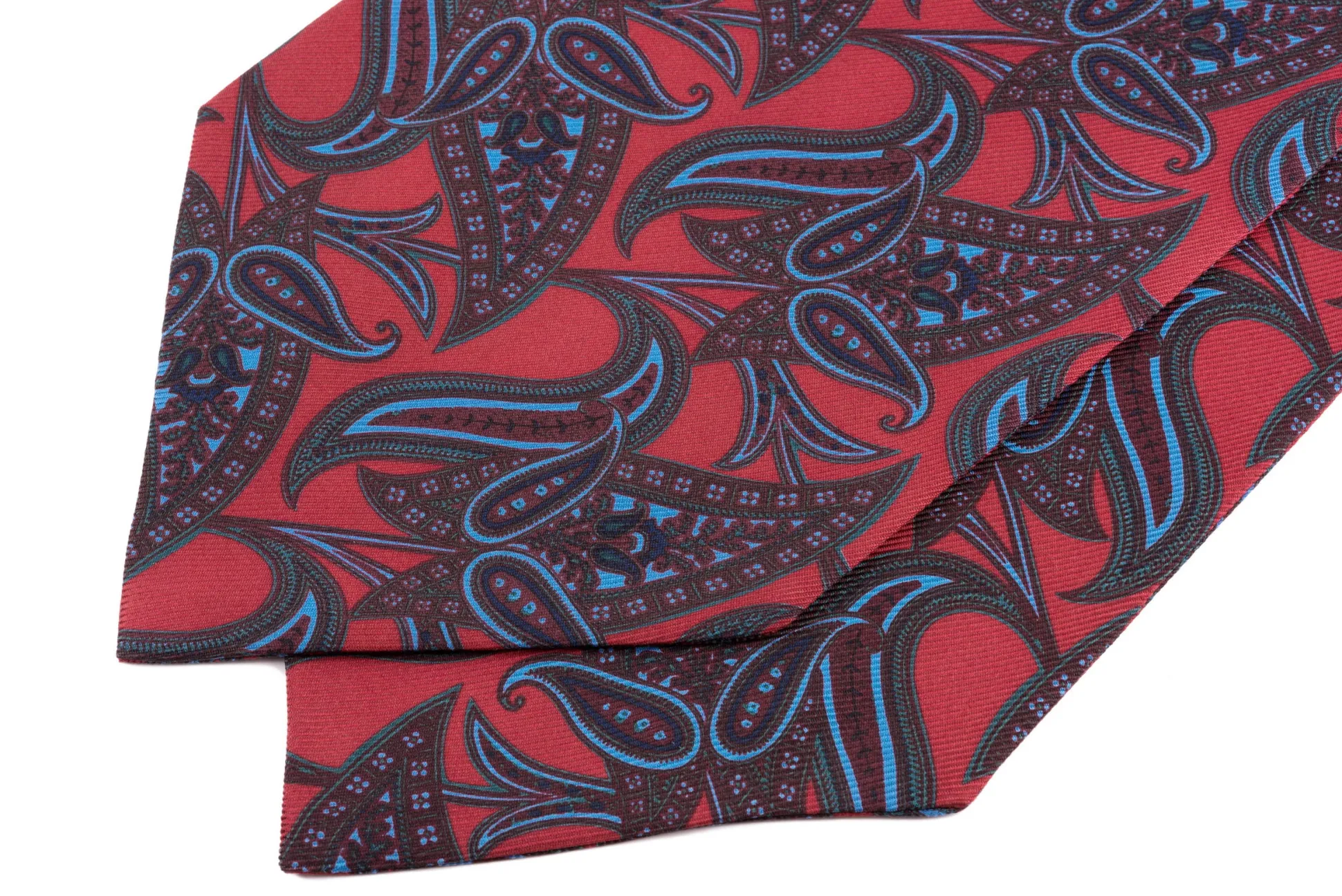 Burnt Orange Paisley Silk Ascot