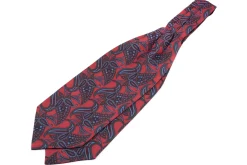 Burnt Orange Paisley Silk Ascot