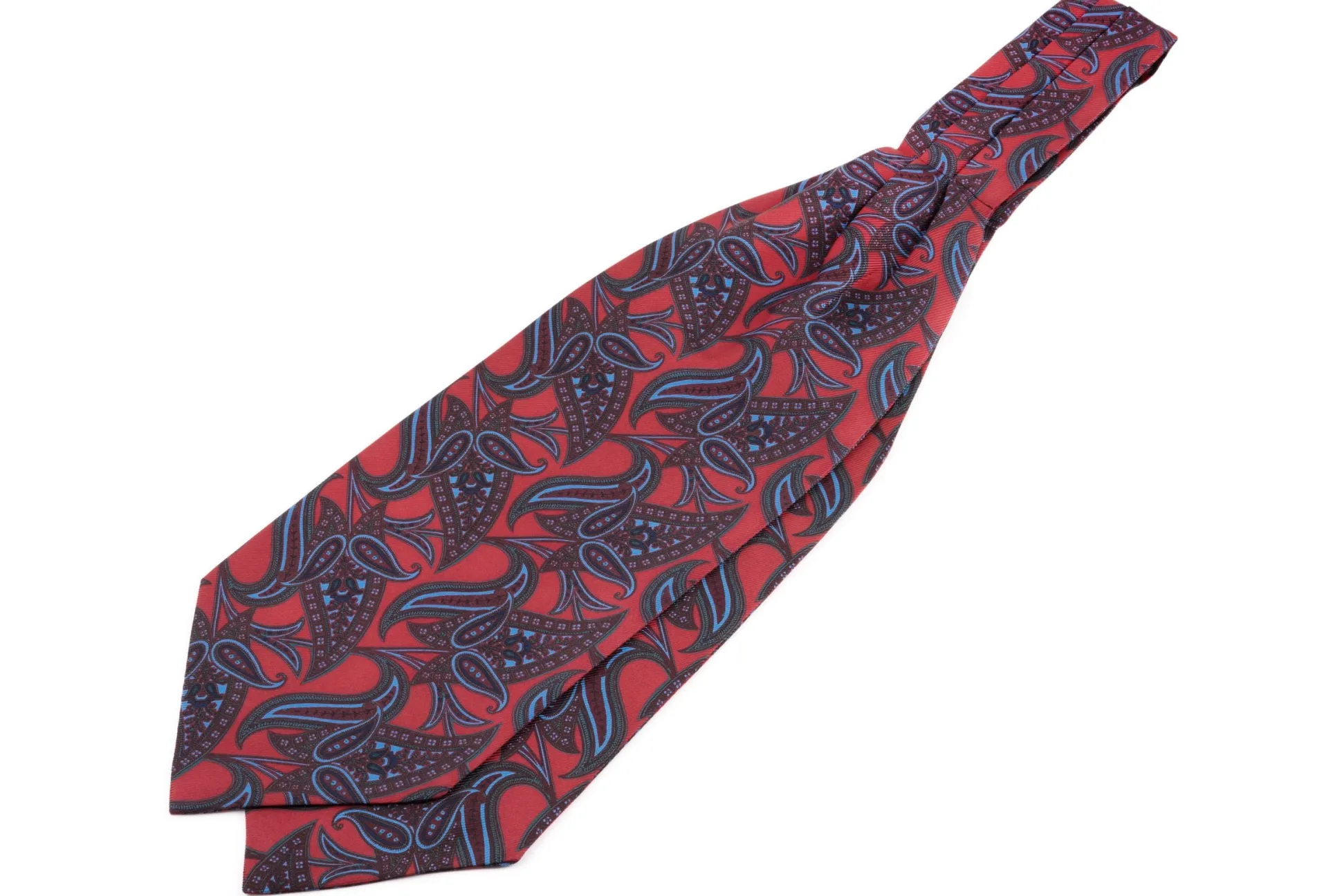Burnt Orange Paisley Silk Ascot