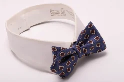 Butcher Blue Jacquard Woven Bow Tie