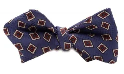 Butcher Blue Jacquard Woven Bow Tie