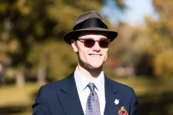 Butcher Blue Jacquard Woven Tie