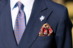 Butcher Blue Jacquard Woven Tie
