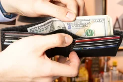 8 Card Classic Bifold Wallet in Black Togo Calf Leather