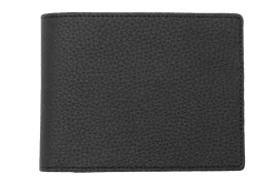 8 Card Classic Bifold Wallet in Black Togo Calf Leather