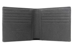 8 Card Classic Bifold Wallet in Black Togo Calf Leather