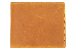 8 Card Classic Bifold Wallet in Vintage Gold Full-Grain Americana Leather