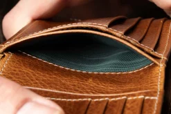 8 Card Classic Bifold Wallet in Saddle Brown Full-Grain Dumont Leather