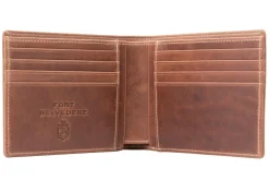 8 Card Classic Bifold Wallet in Saddle Brown Full-Grain Montecristo Leather
