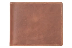 8 Card Classic Bifold Wallet in Saddle Brown Full-Grain Montecristo Leather