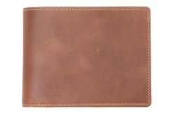 8 Card Classic Bifold Wallet in Saddle Brown Full-Grain Montecristo Leather