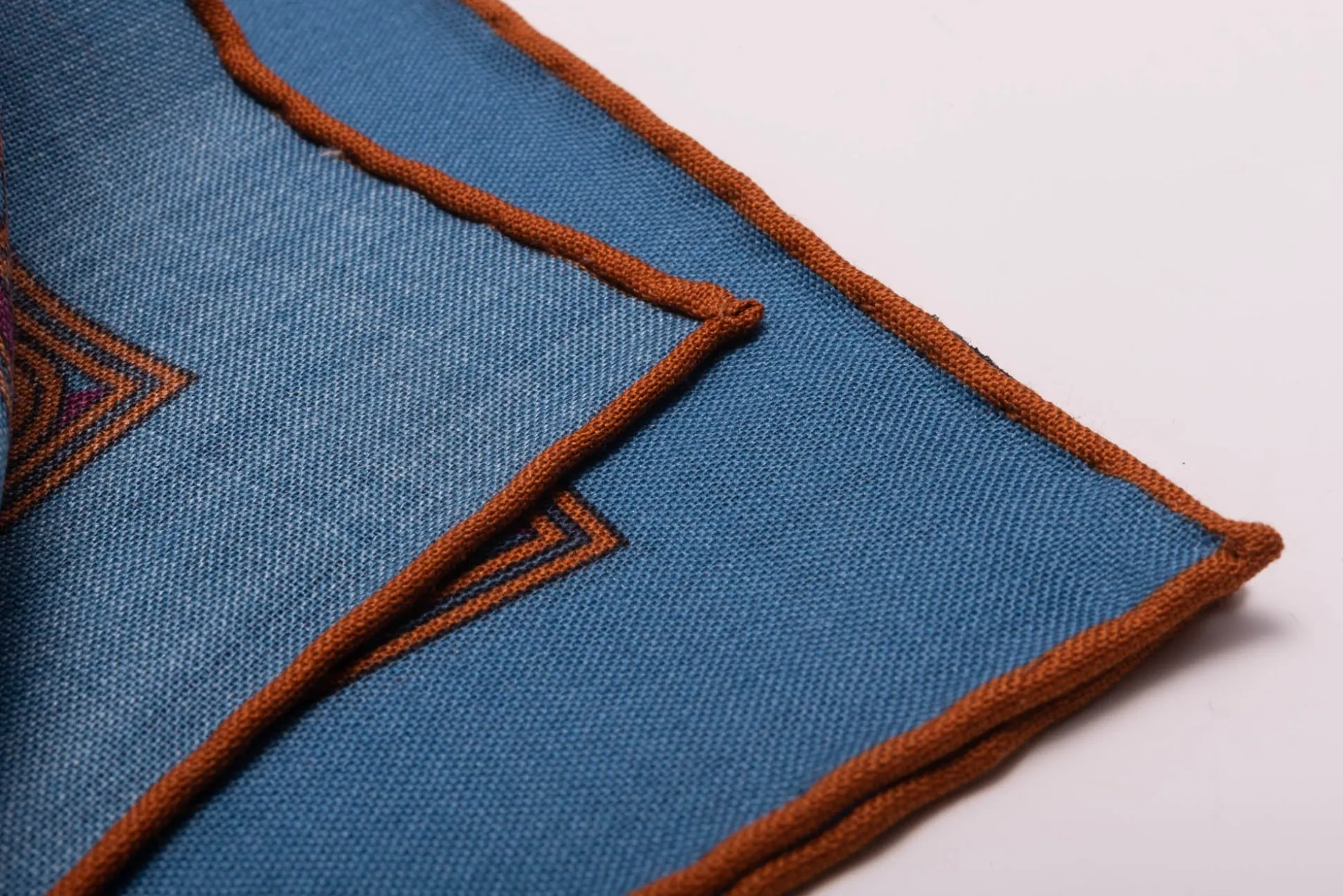 Cerulean Blue Art Deco Egyptian Scarab Pocket Square