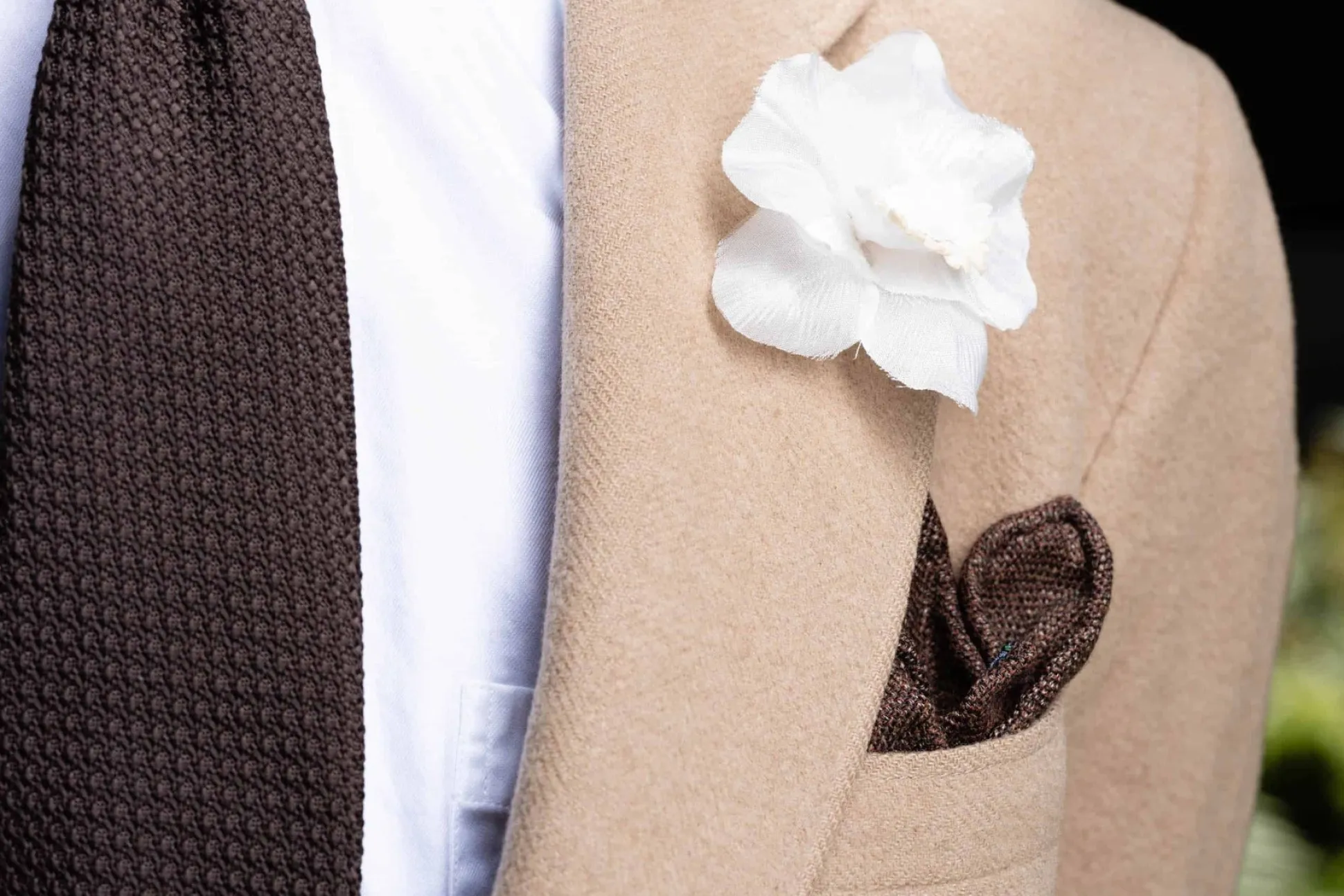 Champagne Orchid Boutonnière Flower