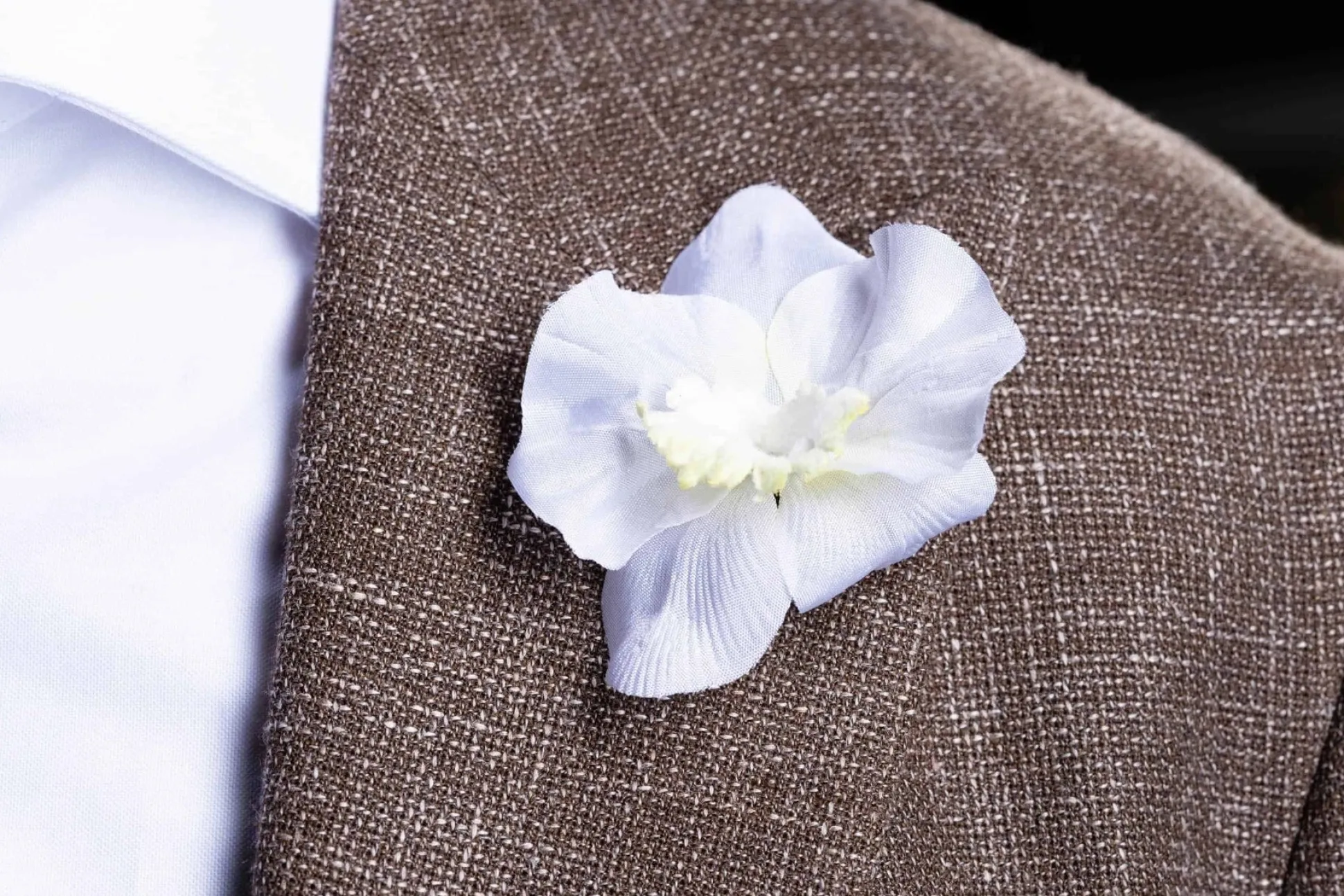 Champagne Orchid Boutonnière Flower