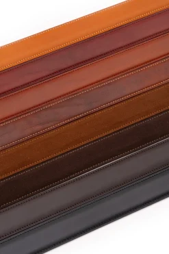 Charcoal Brown Leather Belt
