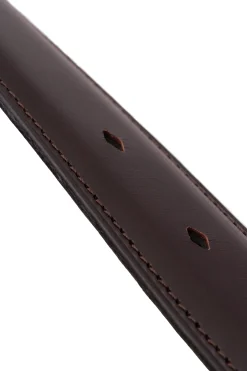 Charcoal Brown Leather Belt