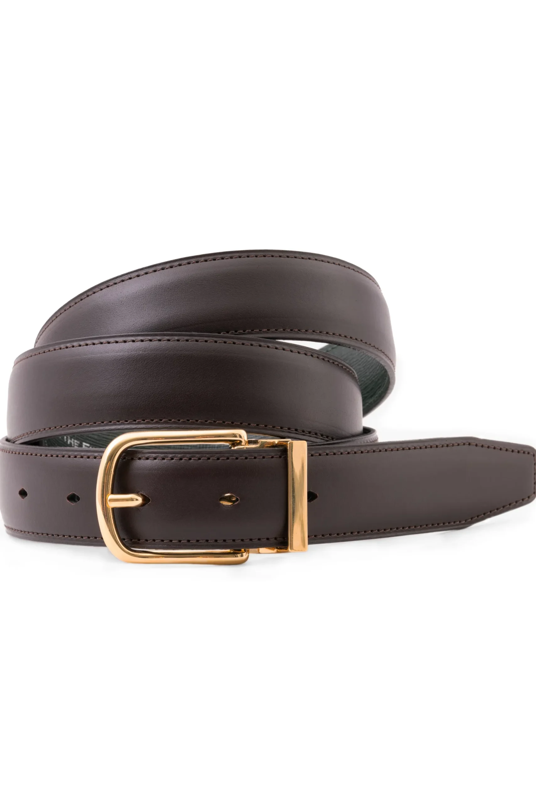 Charcoal Brown Leather Belt