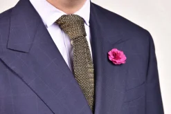Charcoal & Cognac Two-Tone Silk Knit Tie