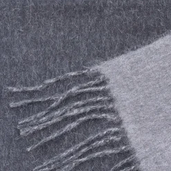 Charcoal & Gray Double Sided Alpaca Scarf