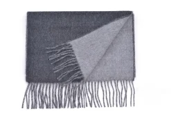 Charcoal & Gray Double Sided Alpaca Scarf