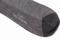 Charcoal Gray & White Two-Tone Solid Socks