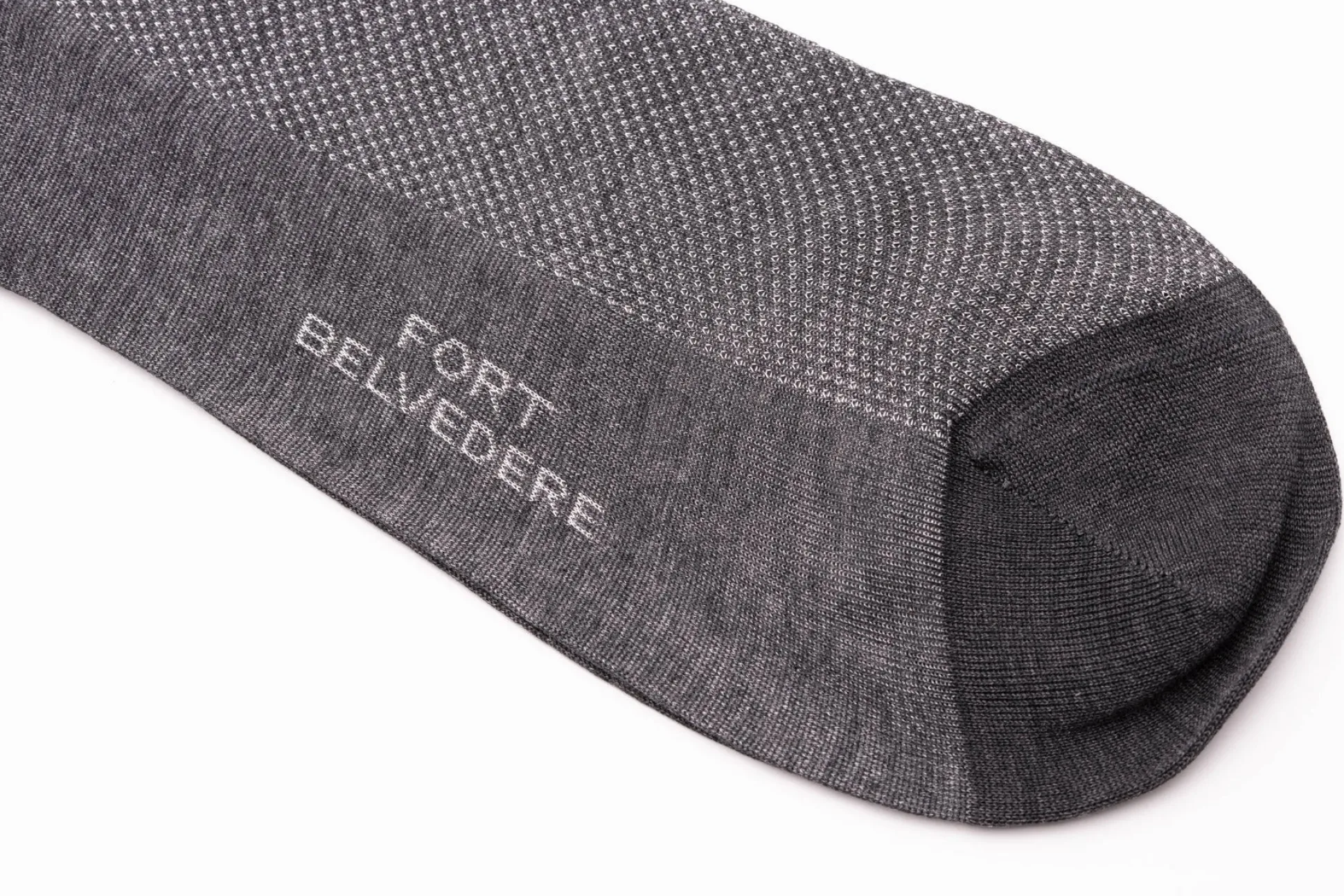 Charcoal Gray & White Two-Tone Solid Socks