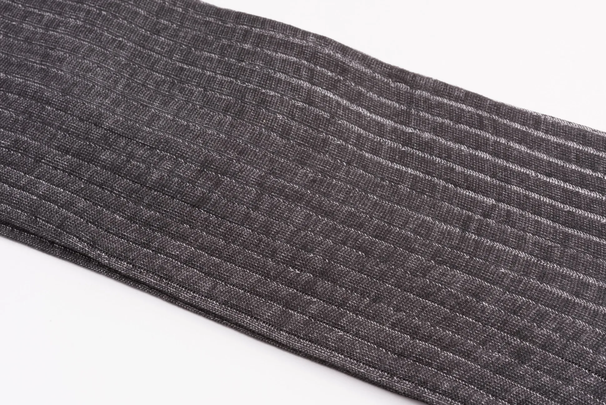 Charcoal & Light Gray Shadow Stripe Lightweight Cotton Socks