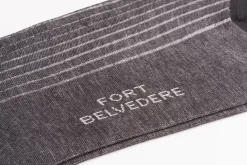 Charcoal & Light Gray Shadow Stripe Lightweight Cotton Socks