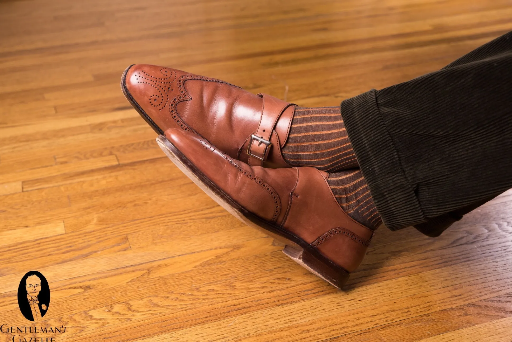 Charcoal & Orange Shadow Stripe Lightweight Cotton Socks