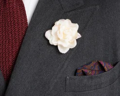 Charcoal & Purple Paisley Silk-Wool Pocket Square