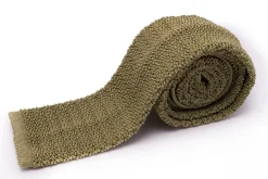 Chartreuse Green Silk Knit Tie