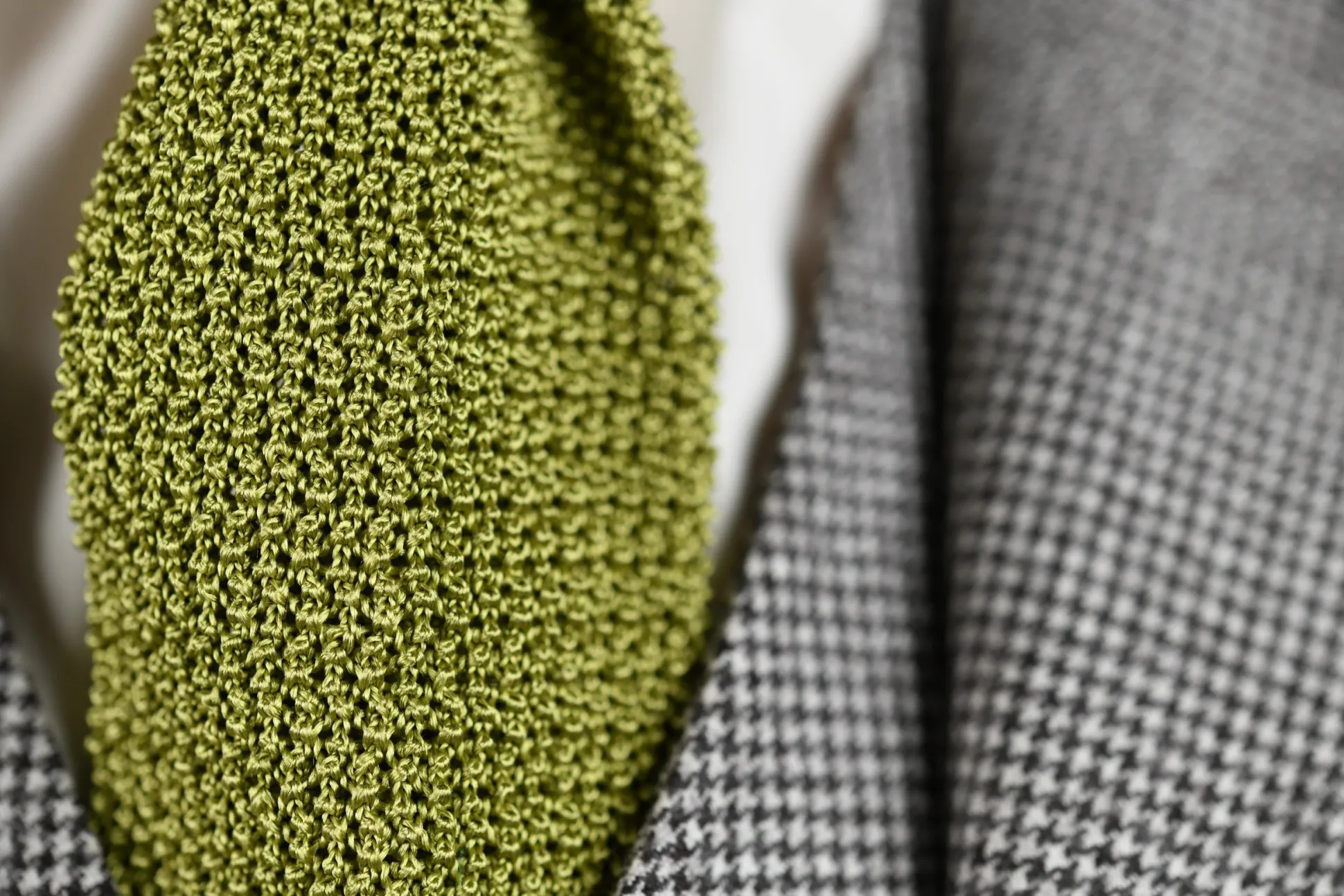 Chartreuse Green Silk Knit Tie