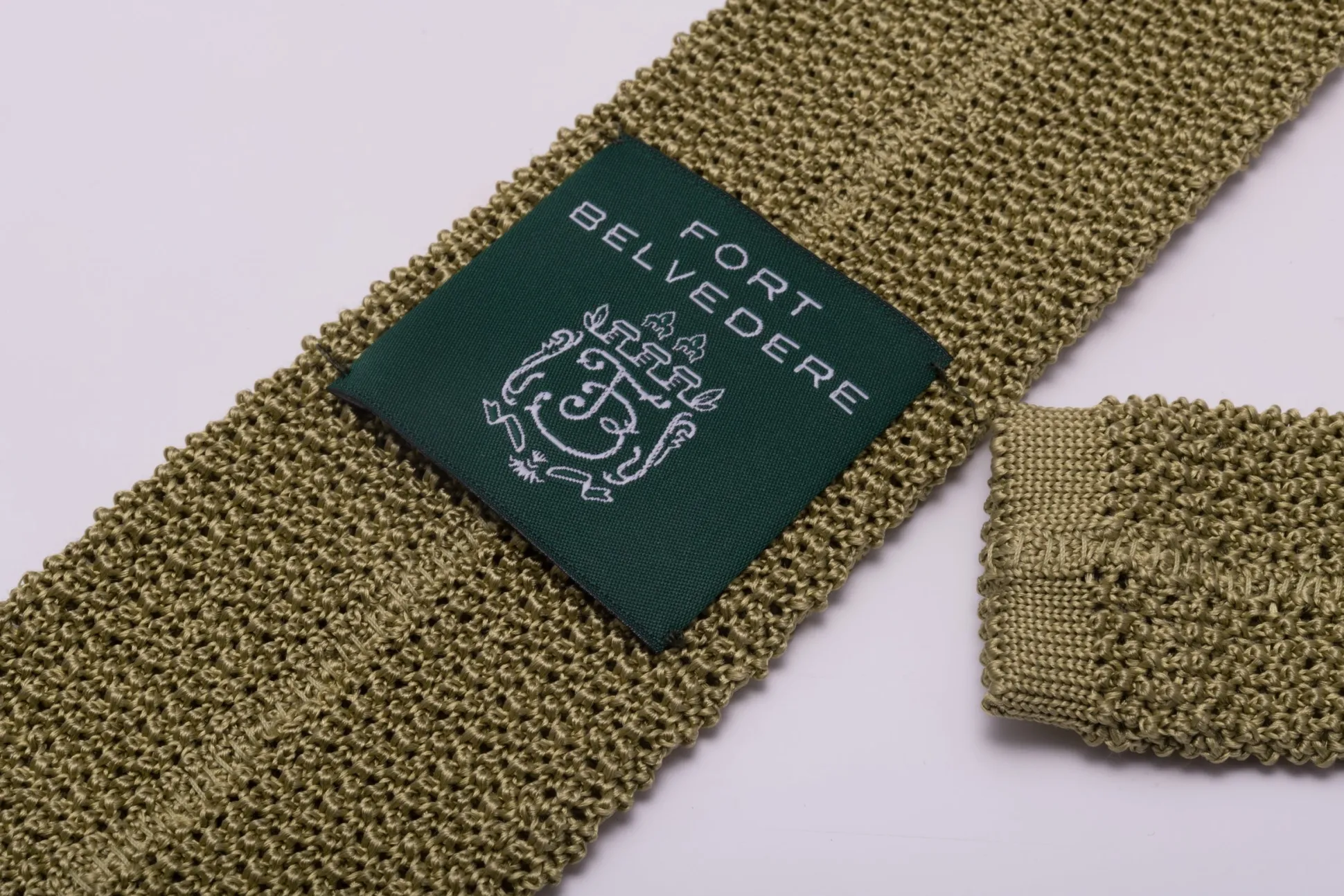 Chartreuse Green Silk Knit Tie