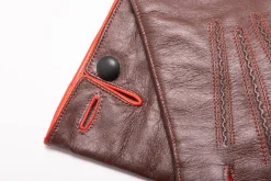 Chestnut Brown Touchscreen Lamb Nappa Leather Gloves