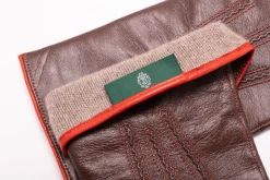 Chestnut Brown Touchscreen Lamb Nappa Leather Gloves