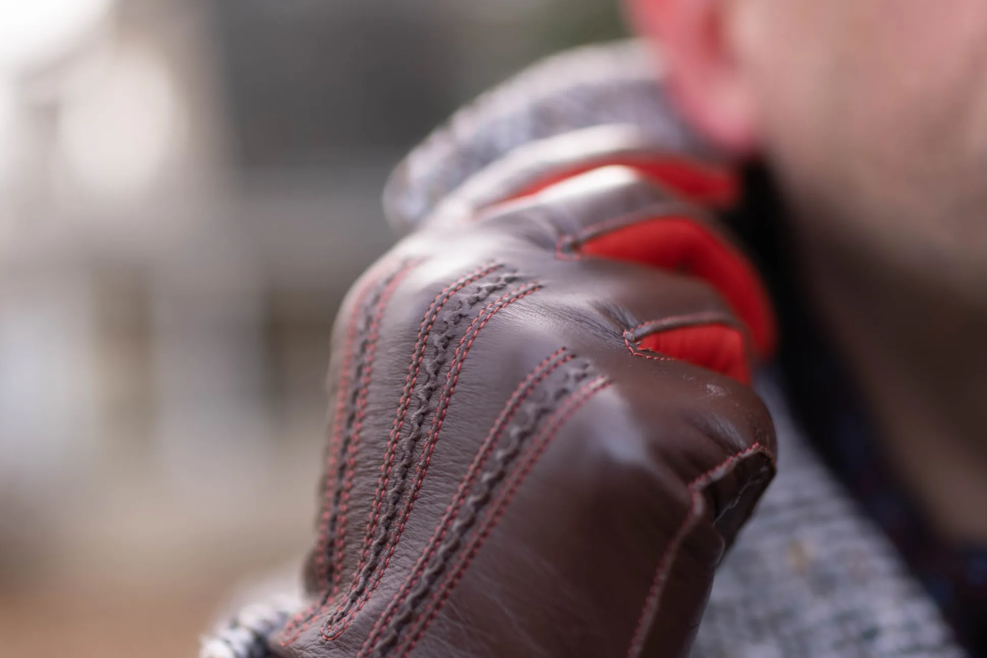Chestnut Brown Touchscreen Lamb Nappa Leather Gloves