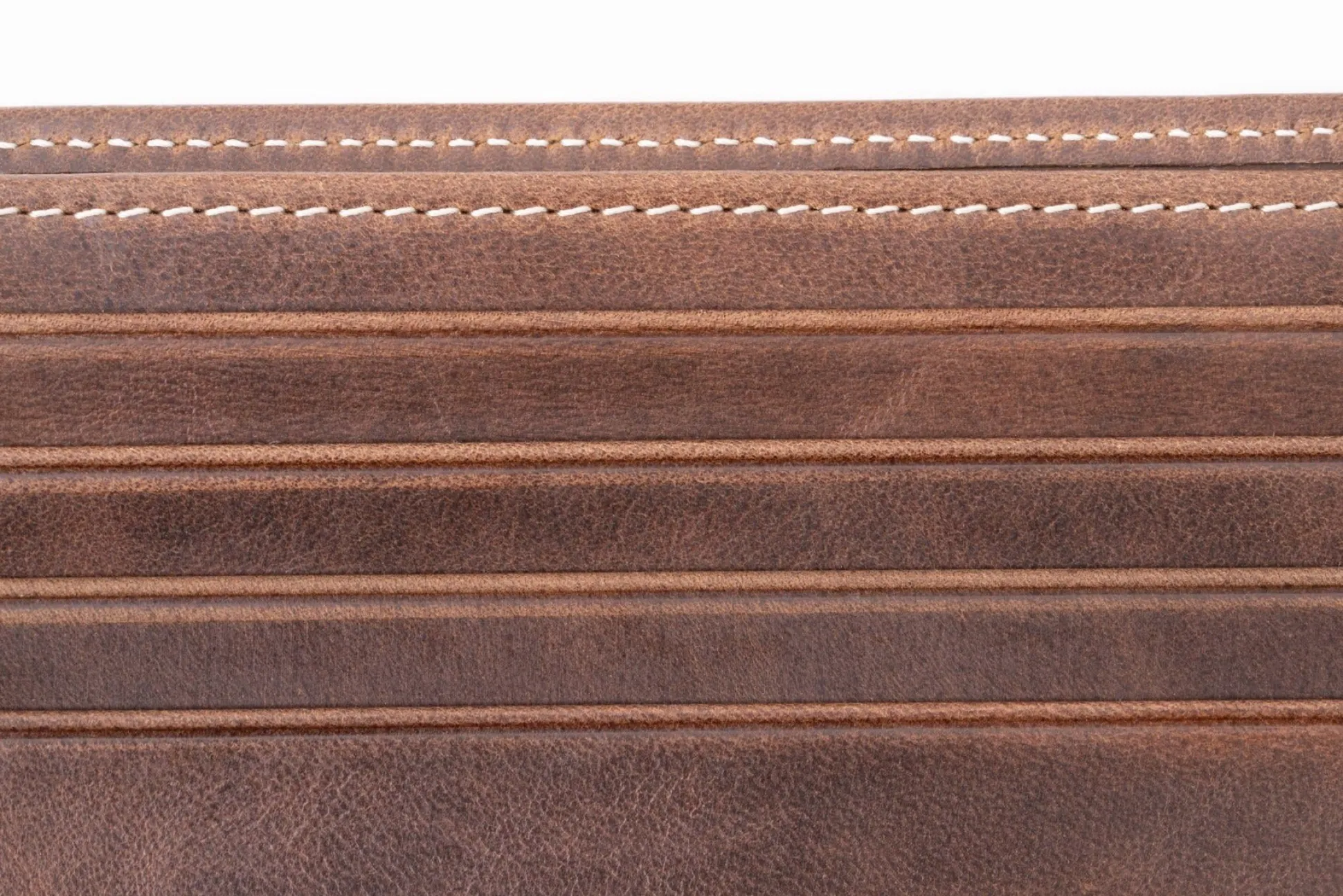 Classic 8 Card Bifold Antique Mahogany Leather Wallet