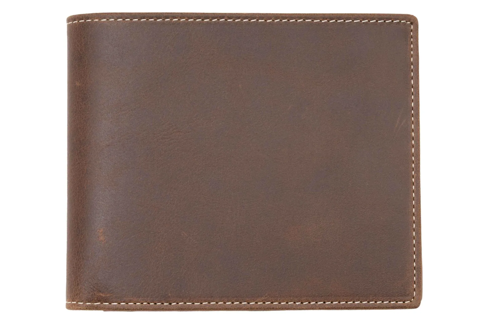 Classic 8 Card Bifold Antique Mahogany Leather Wallet