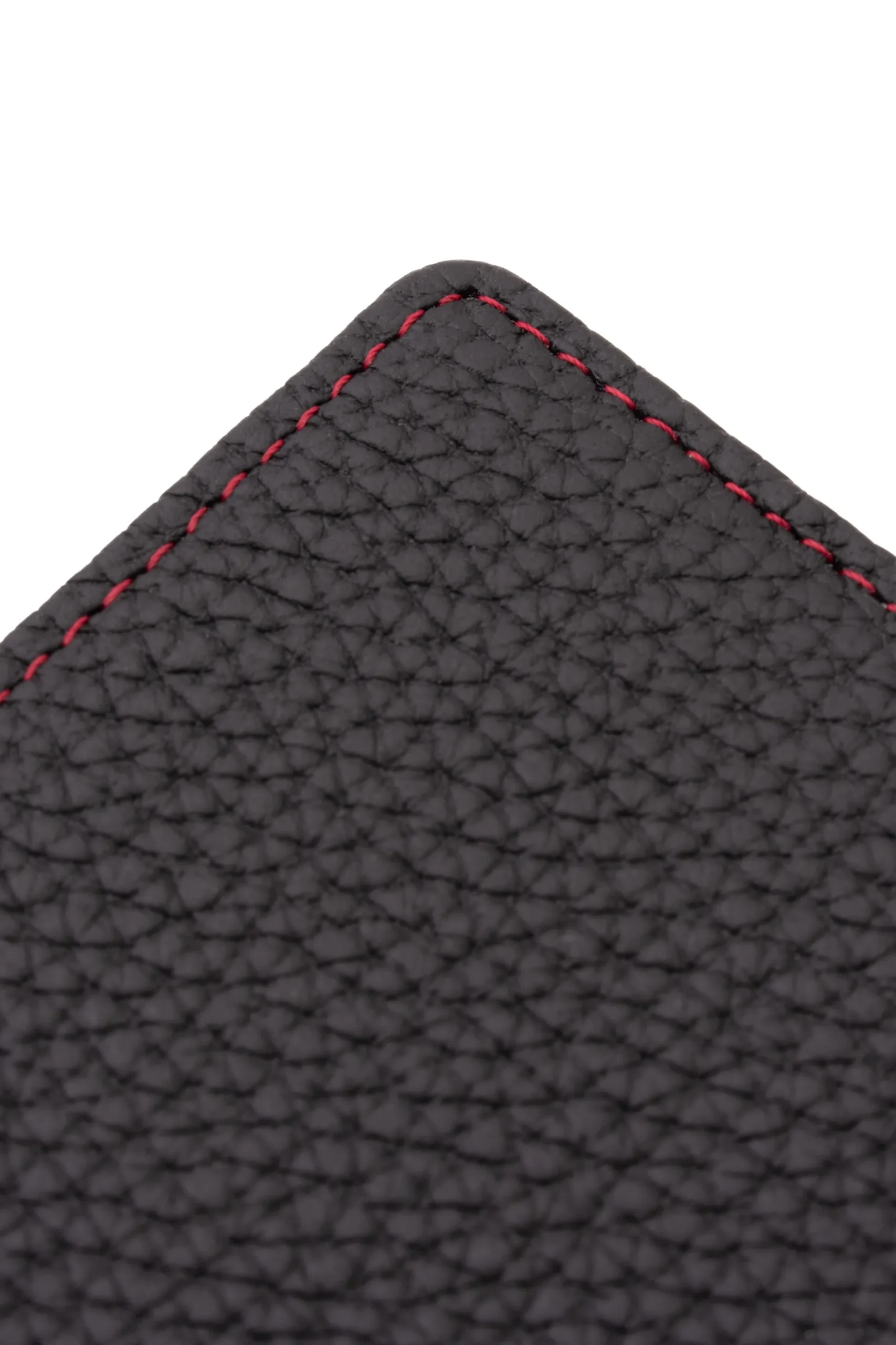 Classic 10 Card Bifold Black & Red Grained Leather Wallet