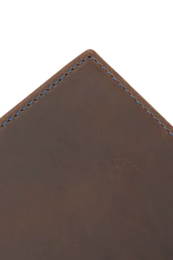 Classic 8 Card Bifold Mahogany & Blue Two Tone Leather Wallet