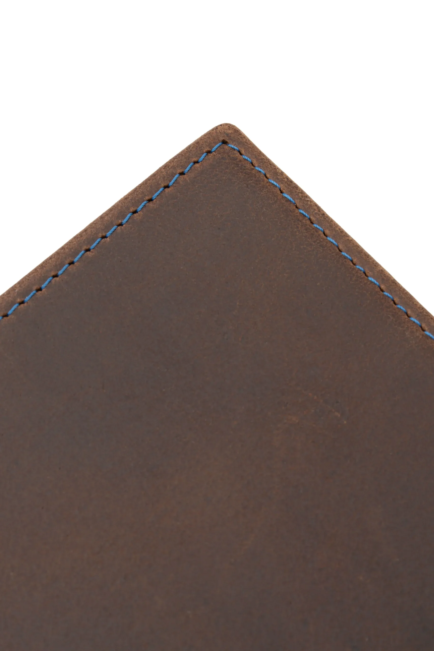 Classic 8 Card Bifold Mahogany & Blue Two Tone Leather Wallet