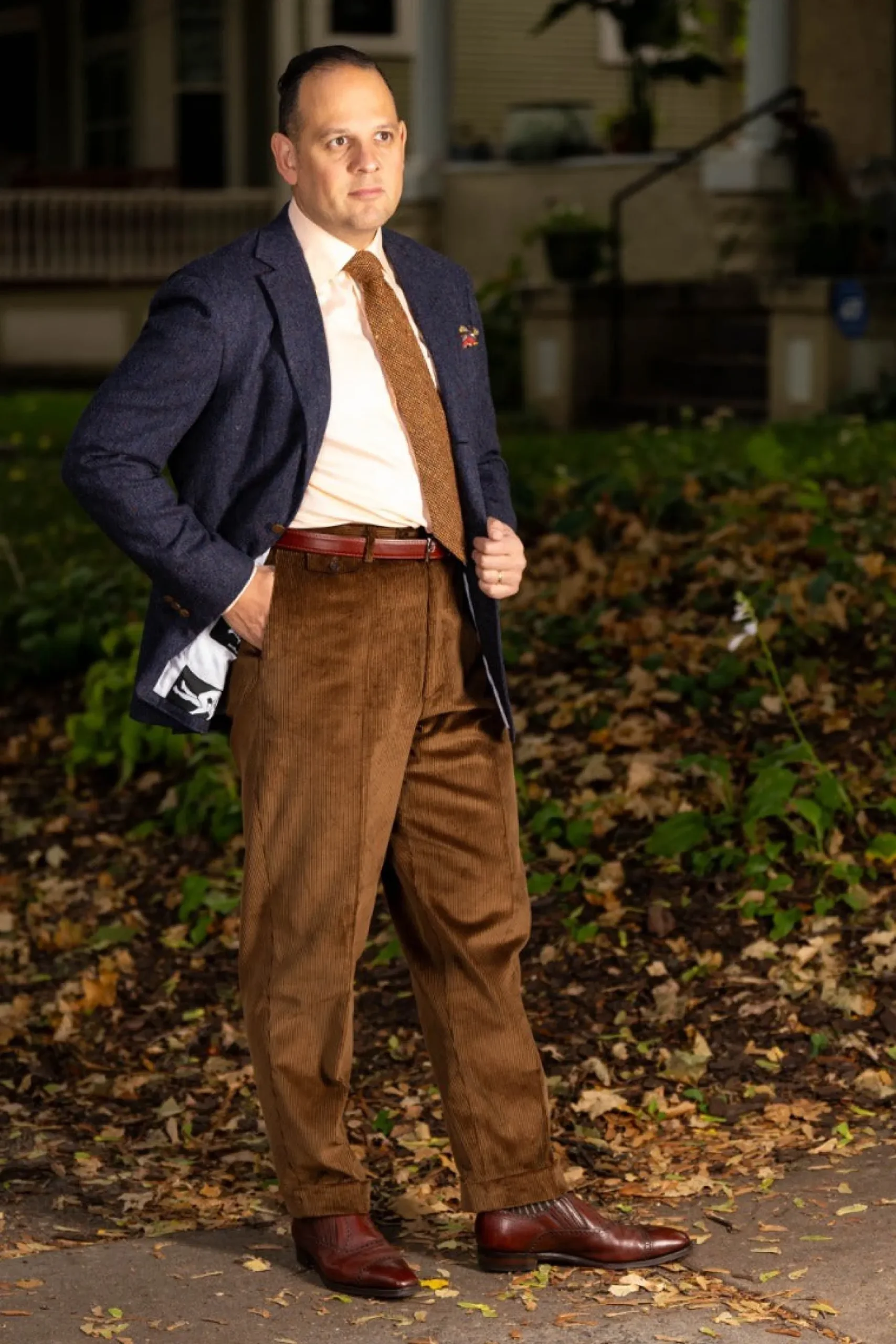 Cognac Stancliffe Corduroy Trousers